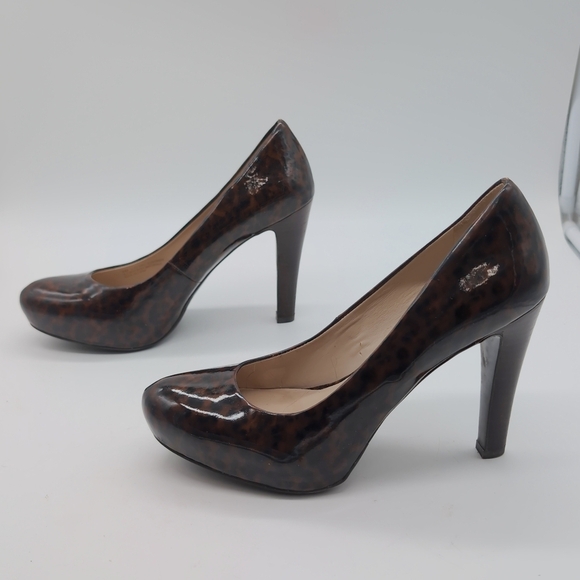 Franco Sarto Sz 9 Elegant Brown leopard Pumps L-Cicero Leo - Picture 4 of 9